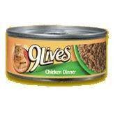 Delmonte 9 Lives Ground Chicken Dinner 24-5.5 Cans For Cheap