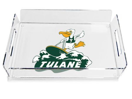 Tulane Green Wave - Vintage Tulane Wave Logo Decorative Serving Tray Sale