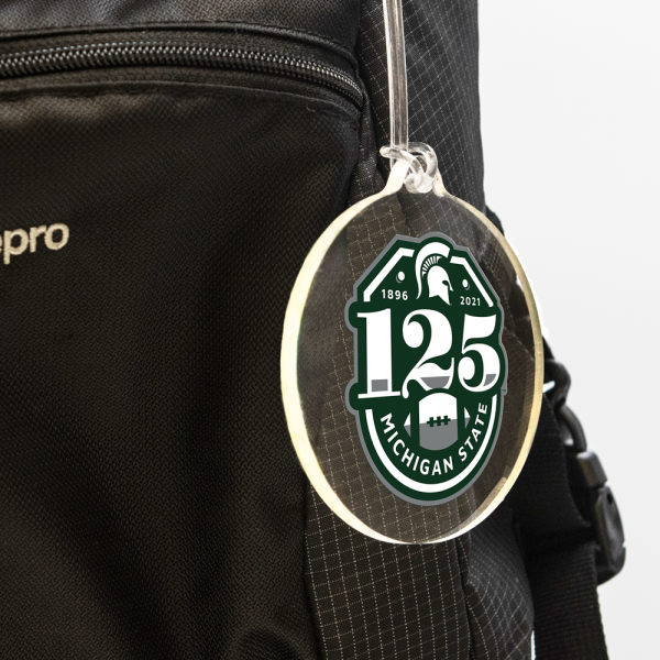 Michigan State Spartans - Michigan State 125th Year of Football Bag Tag & Ornament Hot on Sale