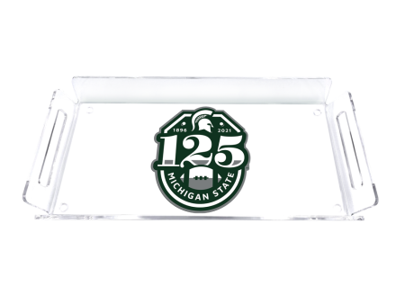 Michigan State Spartans - Michigan State 125th Year of Football Decorative Serving Tray For Discount