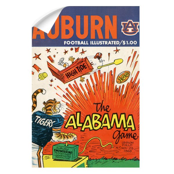 Auburn Tigers - Auburn Football Illustrated The Alabama Game 11.29.69 Fashion