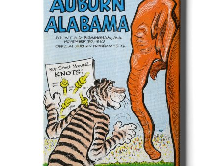 Auburn Tigers - Auburn vs Alabama Official Program Cover 11.30.63 For Cheap