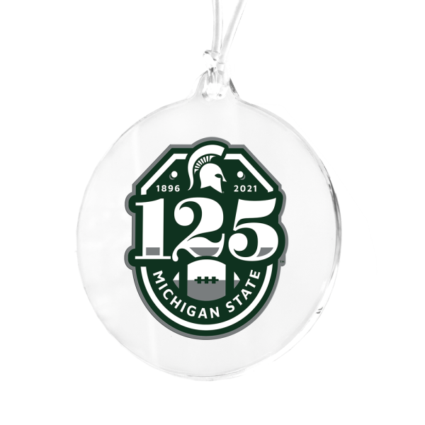 Michigan State Spartans - Michigan State 125th Year of Football Bag Tag & Ornament Hot on Sale