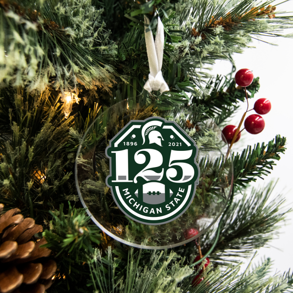 Michigan State Spartans - Michigan State 125th Year of Football Bag Tag & Ornament Hot on Sale