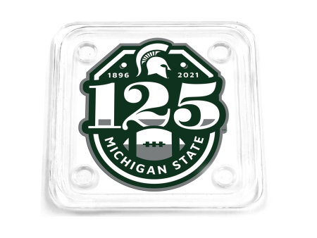 Michigan State Spartans - Michigan State 125th Year of Football Drink Coaster For Discount