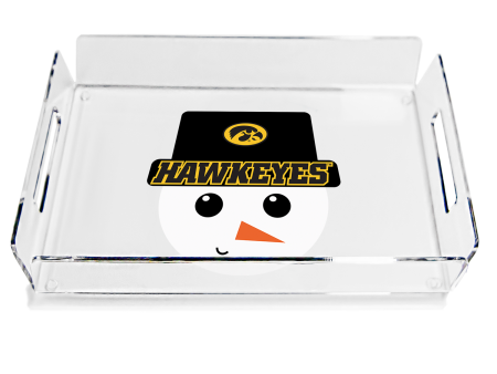 Iowa Hawkeyes - Iowa Snowman Decorative Serving Tray Supply