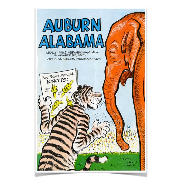 Auburn Tigers - Auburn vs Alabama Official Program Cover 11.30.63 For Cheap