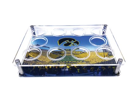 Iowa Hawkeyes - Gold Game Acrylic Shot Glass Tray Fashion