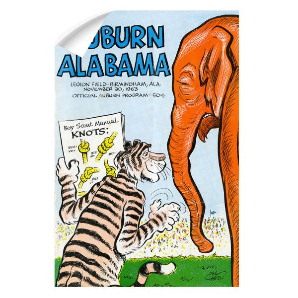 Auburn Tigers - Auburn vs Alabama Official Program Cover 11.30.63 For Cheap