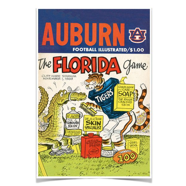 Auburn Tigers - Auburn Football Illustrated the Florida Game 11.1.69 Online Hot Sale