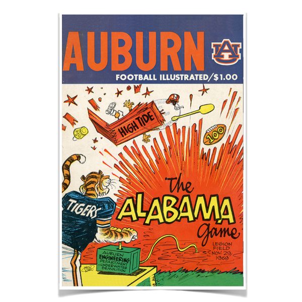 Auburn Tigers - Auburn Football Illustrated The Alabama Game 11.29.69 Fashion