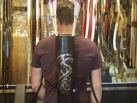 BACK QUIVER WITH DRAGONS DESIGN Discount