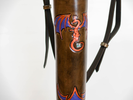 BACK QUIVER WITH CELTIC COPPER DRAGON DESIGN For Discount