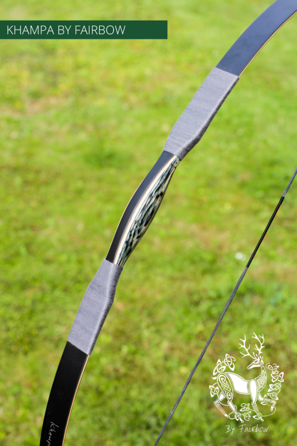 THE BLACK KHAMPA BOW BY FAIRBOW GREY 20 LBS @ 28 INCH 26 LBS @ 32 INCH Online Hot Sale