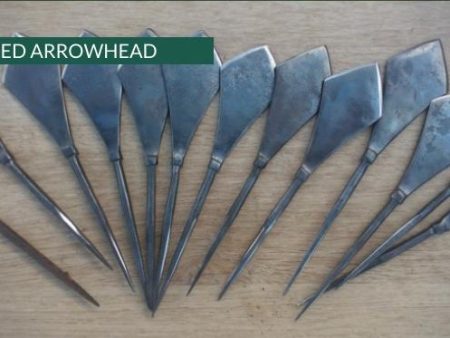 CHINESE ARROWHEAD HAND FORGED LEAF SHAPED K40 (per piece) on Sale