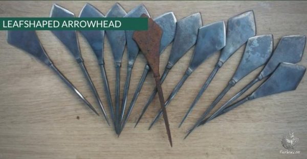 CHINESE ARROWHEAD HAND FORGED LEAF SHAPED K40 (per piece) on Sale