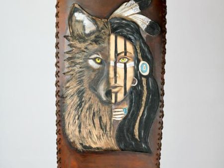 BACK QUIVER WITH NATIVE AMERICAN CARVING (ADW) 2 Online Sale