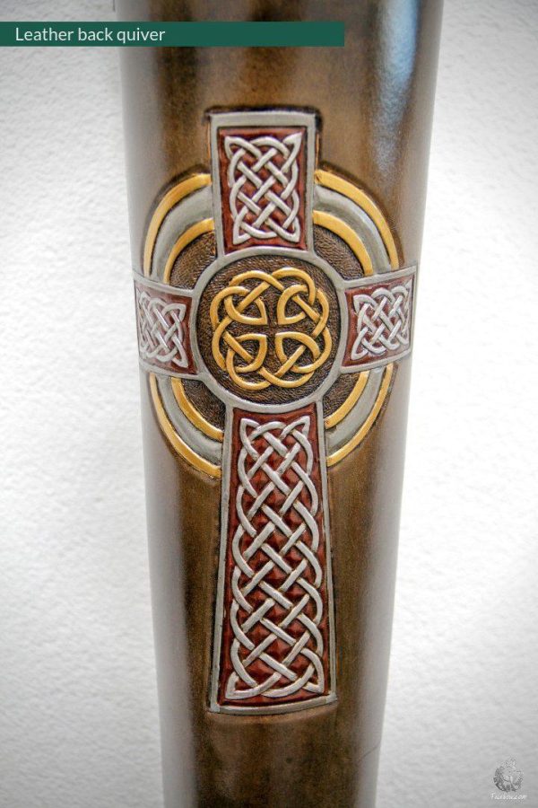 BACK QUIVER WITH CELTIC CROSS DESIGN Sale