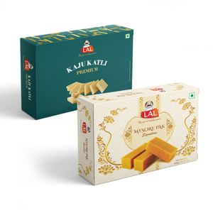 Combo Pack of Mysore Pak and Kaju Katli Hot on Sale