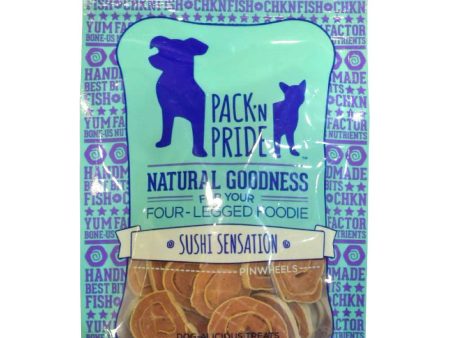 BUY 2 GET 1 FREE: Pack  N Pride Sushi Sensation Pinwheels Dog Treats 142g Discount