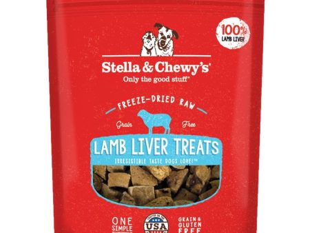 Stella & Chewy’s Lamb Liver Single Ingredient Grain-Free Freeze-Dried Dog Treats 3oz Hot on Sale