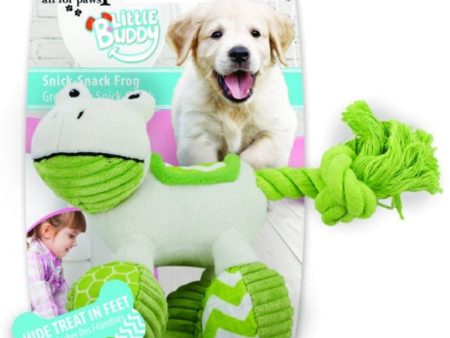 All For Paws Little Buddy Snick-Snack Frog Dog Toy Fashion